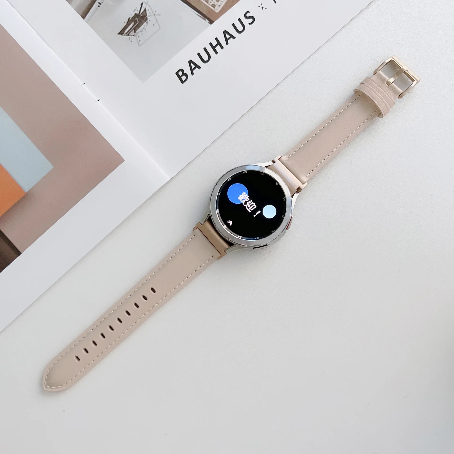 Strap For Samsung Galaxy Watch 5/4 40mm 44mm Leather No Gaps Bracelet Correa Galaxy Watch 4 Classic 46 42mm/5 Pro 45mm WatchBand