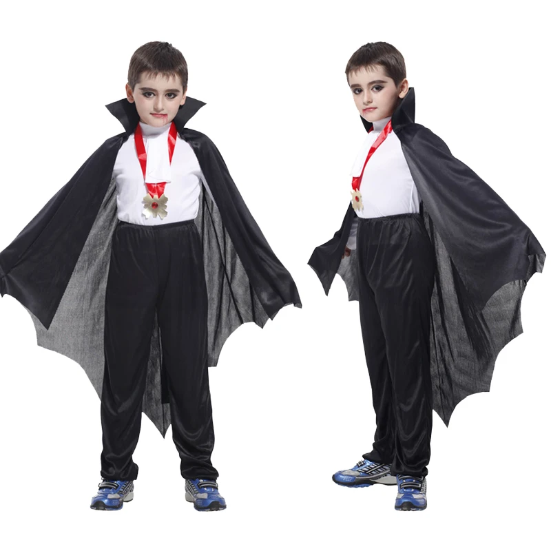 Halloween Boys Carnival Party Kids Children Count Dracula Gothic Vampire Costume Short Fantasia Infantil Anime Cosplay