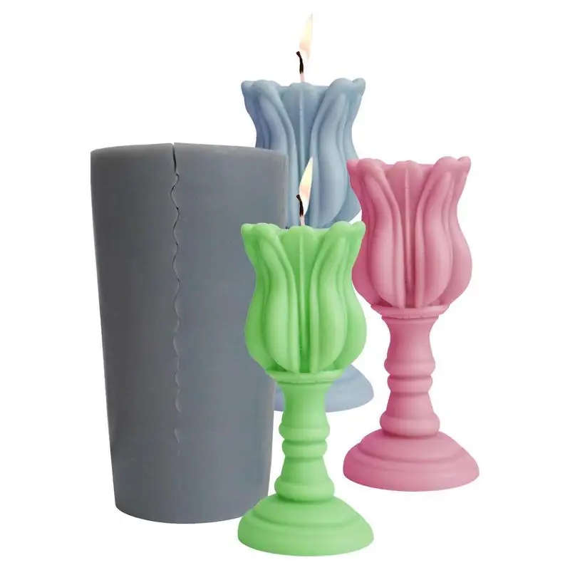 

Tulip Candle Mold 3D Tulip Flower Candle Molds Silicone Mold For Candle Making Tulip Flower Scented Silicone Candle Mold DIY
