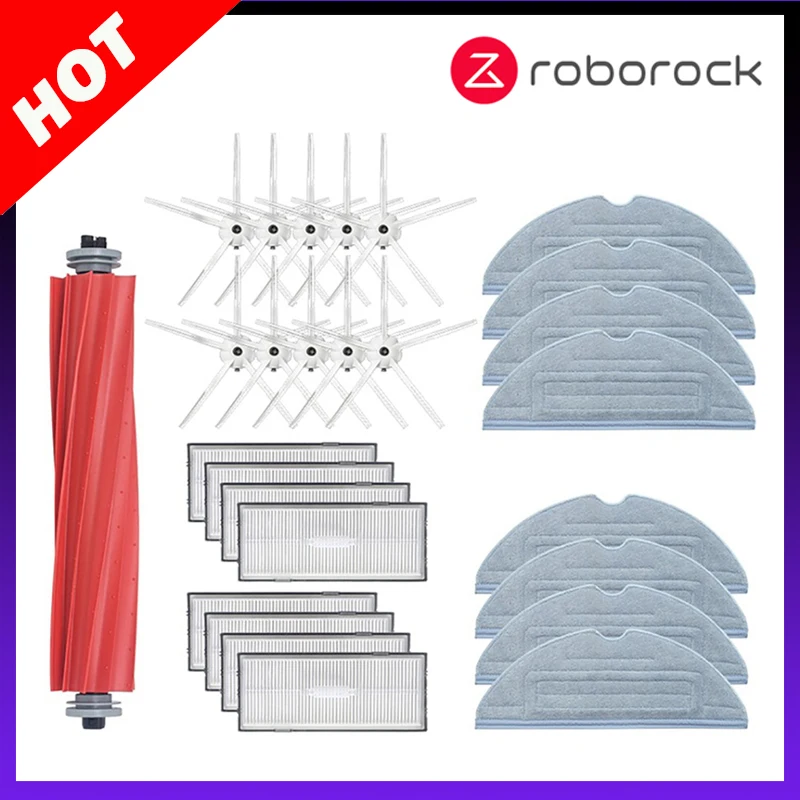 

Main Side Brush Hepa Filter Mop Cloth Accessories For Roborock S7 T7S Plus Robot Vacuum Cleaner Spare Parts