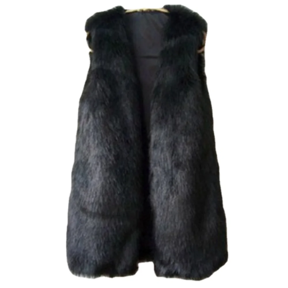 UETEEY 2023 Ms. Slim Vest Mid -length Imitation Fur Jacket Winter Coat Women  Faux Fur Coat