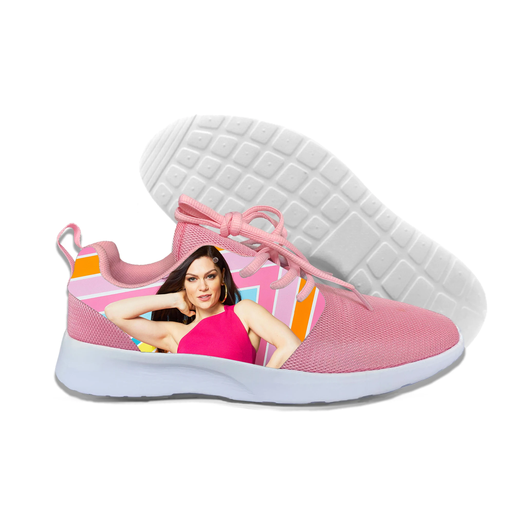 

Jessie J Music 2021 New Mesh Women Men Flat Shoes Lightweight Women Sneakers Breathable Casual Shoes Chaussure Plus Size