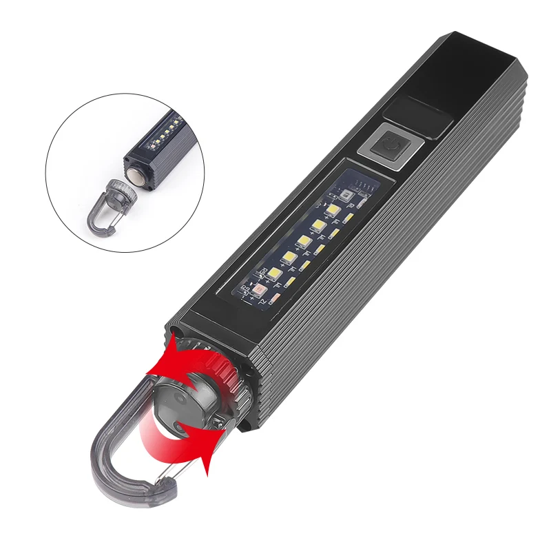 Компактный Светодиодный Фонарик 30 Вт 10 * Cob 6 1800lm Oled-дисплей Usb-c Перезаряжаемый 18650