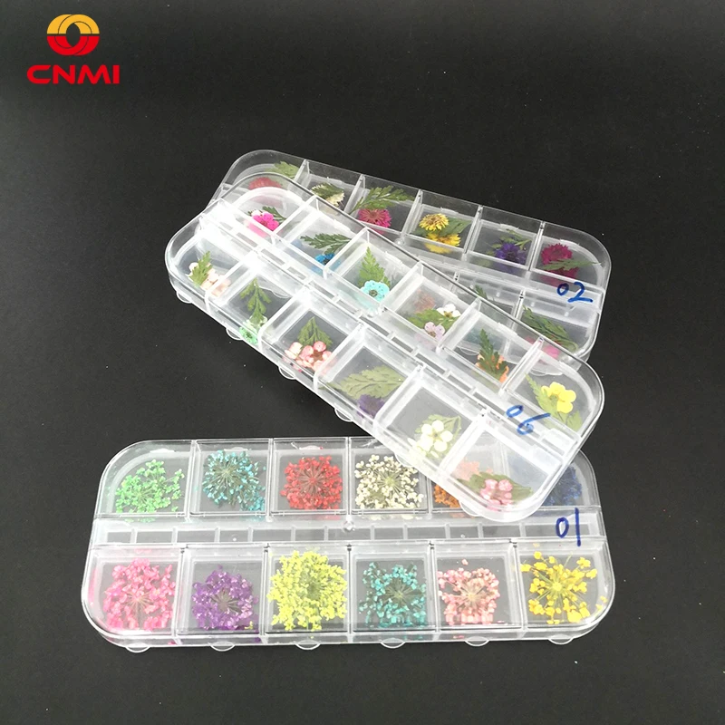 4 набора разноцветные кружевные сушеные цветы подвески для ногтей натуральные