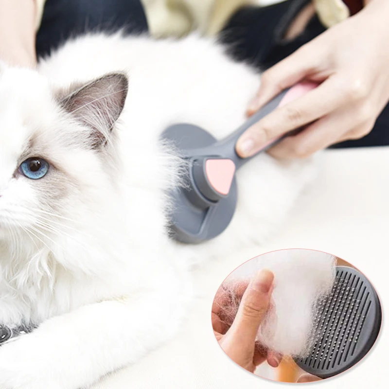 

Щетка для груминга кошек и собак, расческа для котят, для самоочистки и вычесывания, массажные гребни для питомцев С короткими и средними и д...
