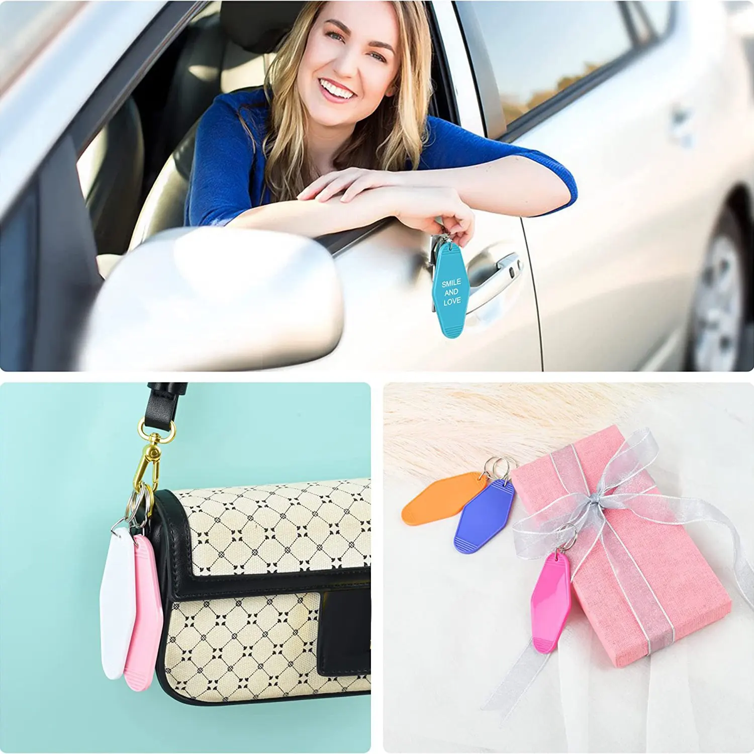 40 шт. винтажные Брелоки для ключей 20 цветов