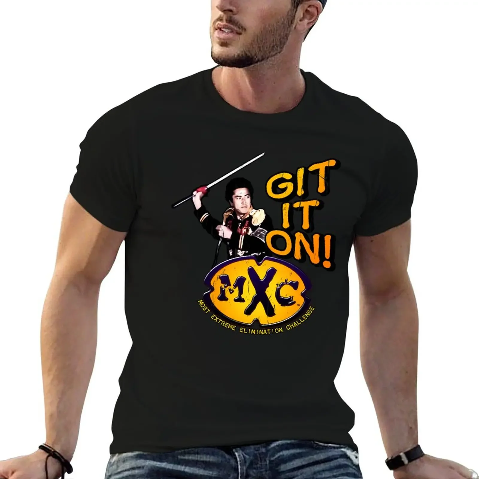 MXC Git он – носить. Футболка с винтажным рисунком быстросохнущая футболка большого