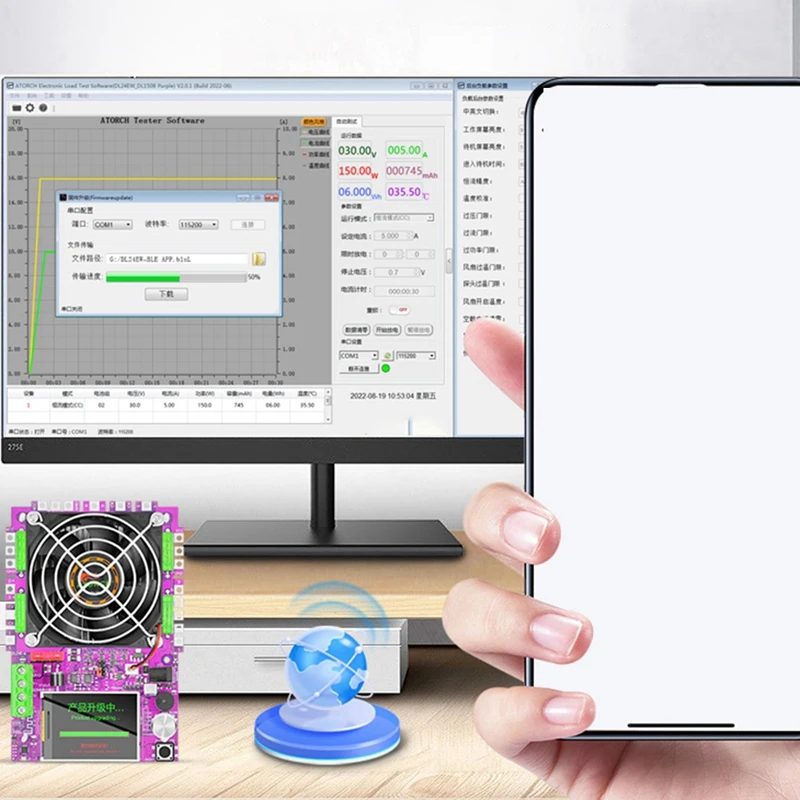 150 Вт Wi-Fi интеллектуальный электронный тестер нагрузки детектор внутреннего