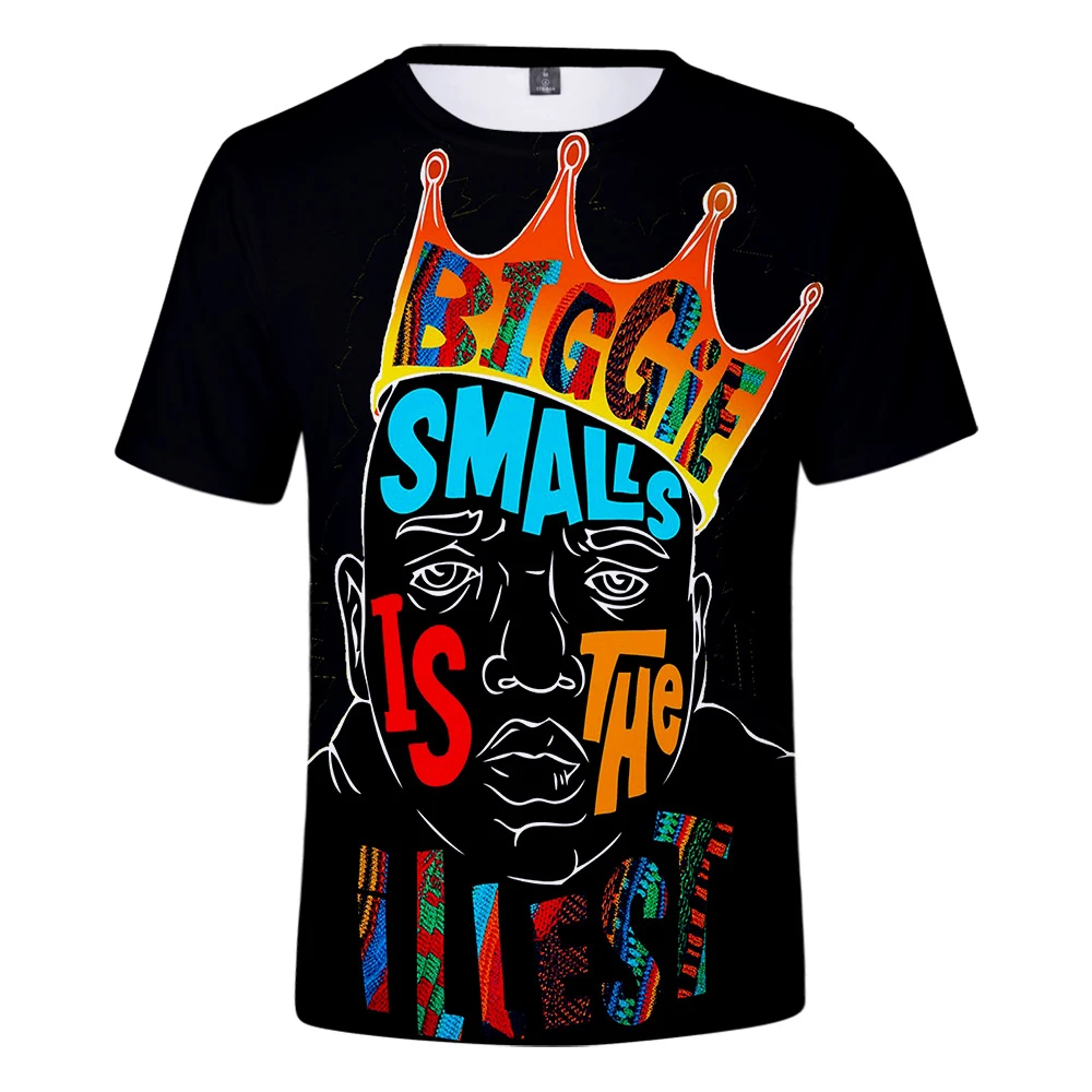 Rapper Hip Hop Notorious B.I.G. Men T-shirt Oversized T Shirt Men/women Short Sleeve Tops Biggie Smalls 3D Print Summer Tees
