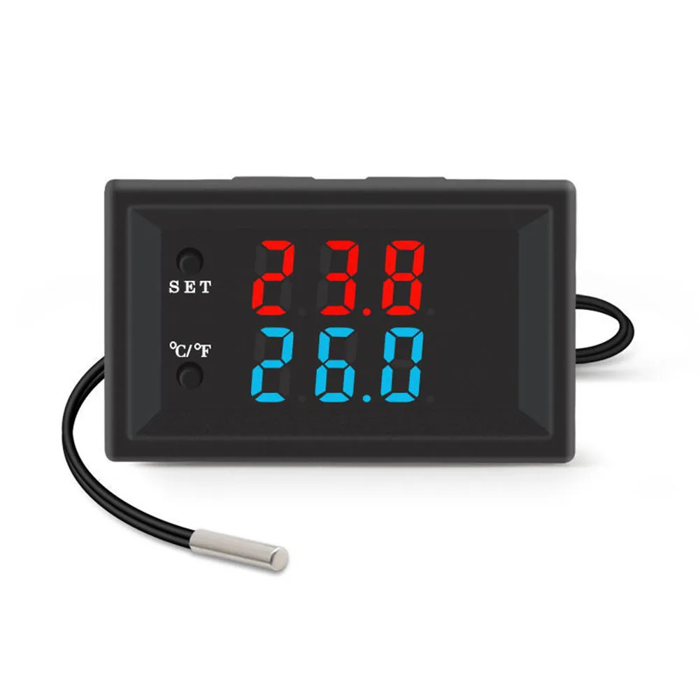 

LED Digital Display Temperature Controller Waterproof NTC Sensor 12V Thermostat for Hatching Breeding Greenhouse Indoor Outdoor
