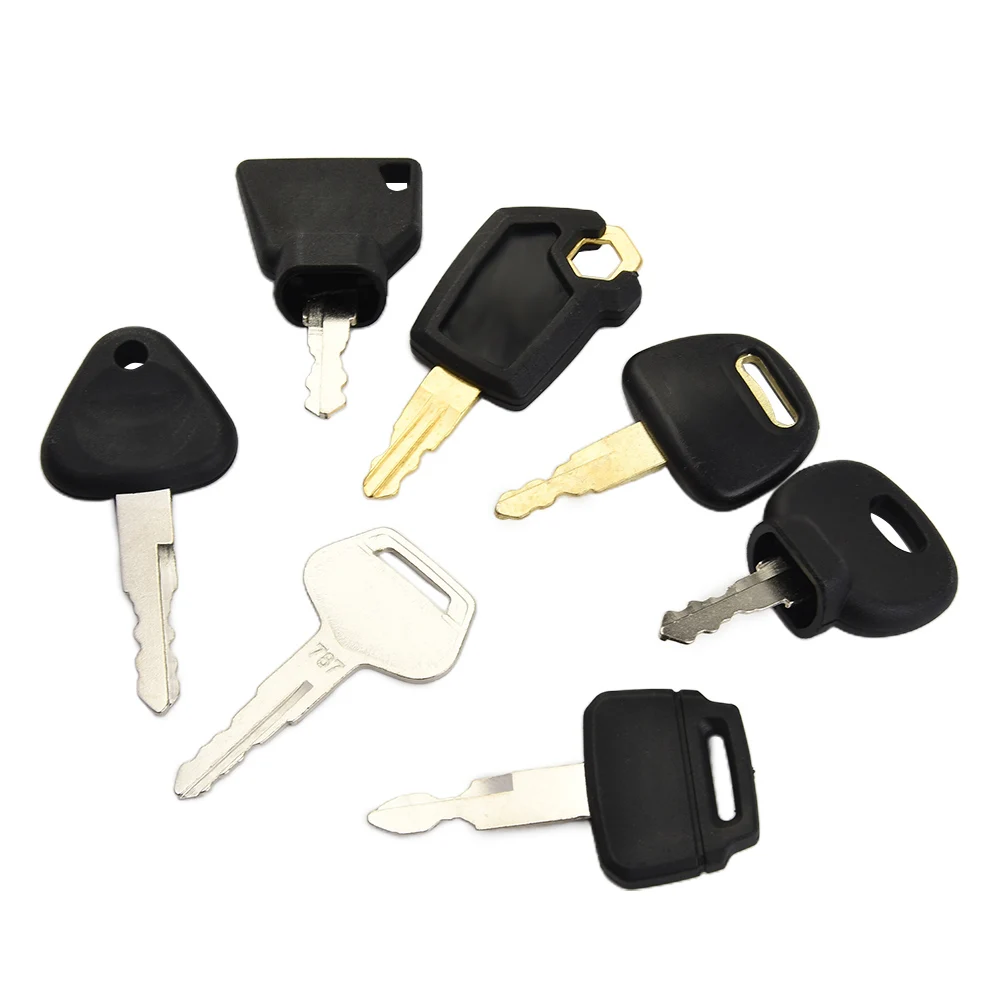 

7pcs Car Ignition Keys Excavator Construction Machinery Key Kit 14607 5P8500 K250 H800 For JCB For Volvo Tractor