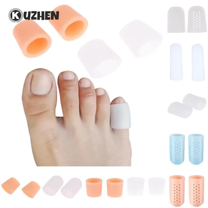 

2/1pcs Tail Finger Silicone Gel Toe Tube Protection Sleeve Corns Blisters Bunion Corrector Straightener Protector Foot Care