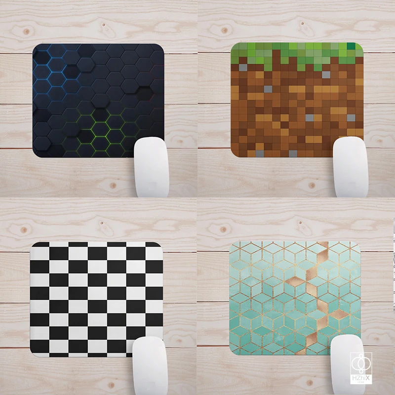 

Geometric Checkerboard Honeycomb Mouse Pad Gaming Accessories MousePads Computer Laptop Extended Mouse Mat Rubber Keyboards