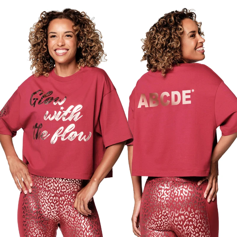 

ABCDE fitness leisure sports cotton men and women short sleeve T-shirt top