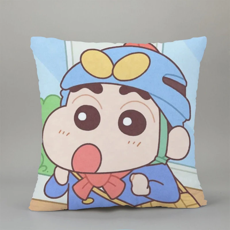 

Home Decoration Crayon Shin Chans Pillow Covers Decorative Cushions Cover for Sofa Short Plush Pillowcase for the Living Room