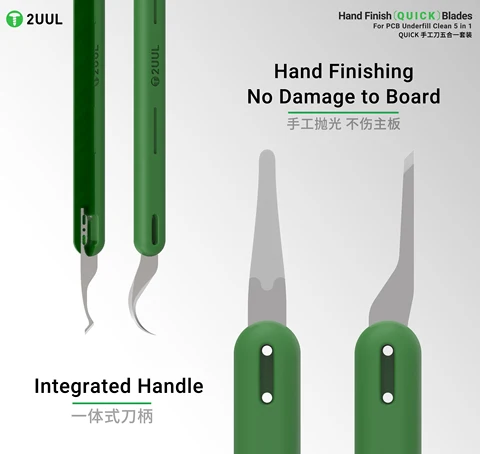 2UUL DA22 ручной полировальный набор ножей для удаления QUICK для мобильных телефонов PCB чистка материнской платы BGA NAND чип очистка клея соскабливание