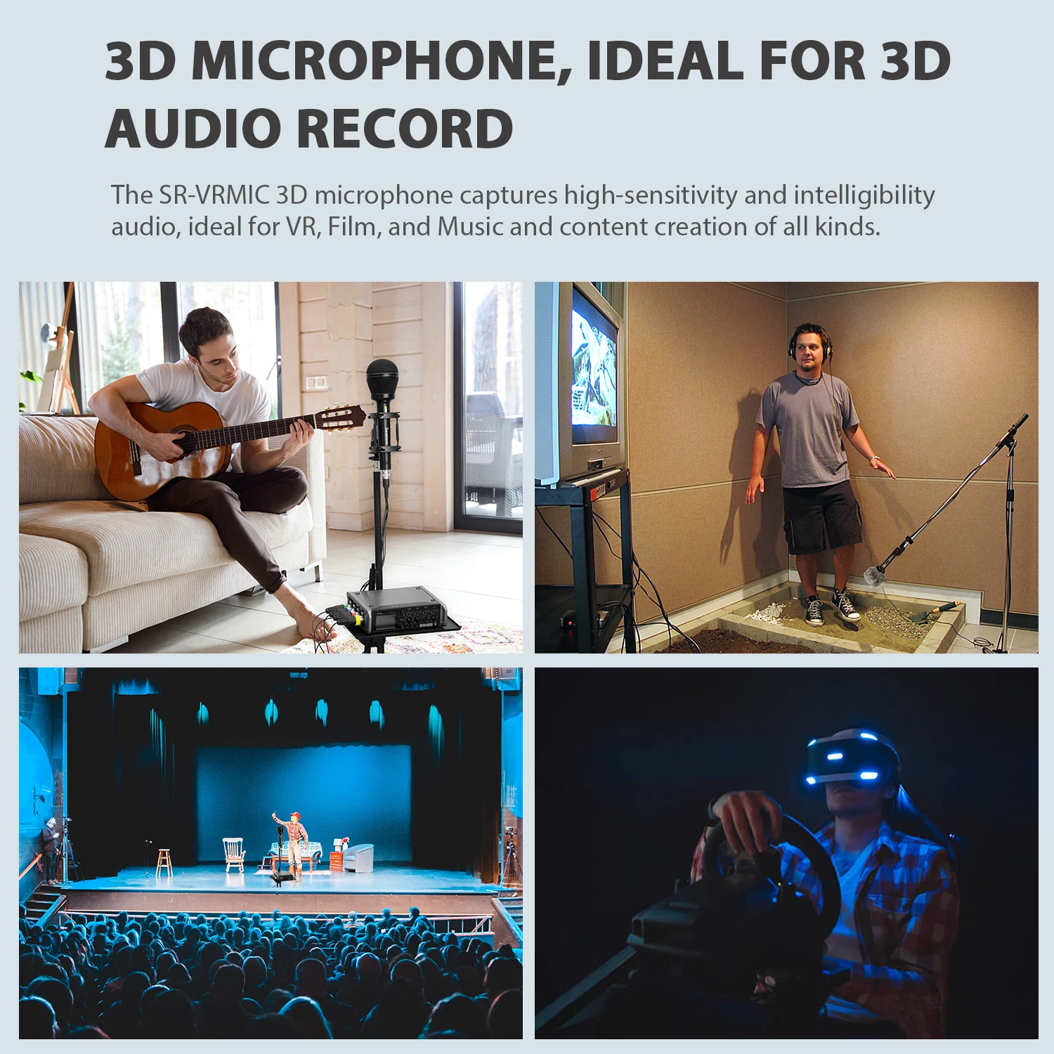 Saramonic SR-VRMIC 3D Ручной конденсаторный микрофон для VR-фильма музыки создания