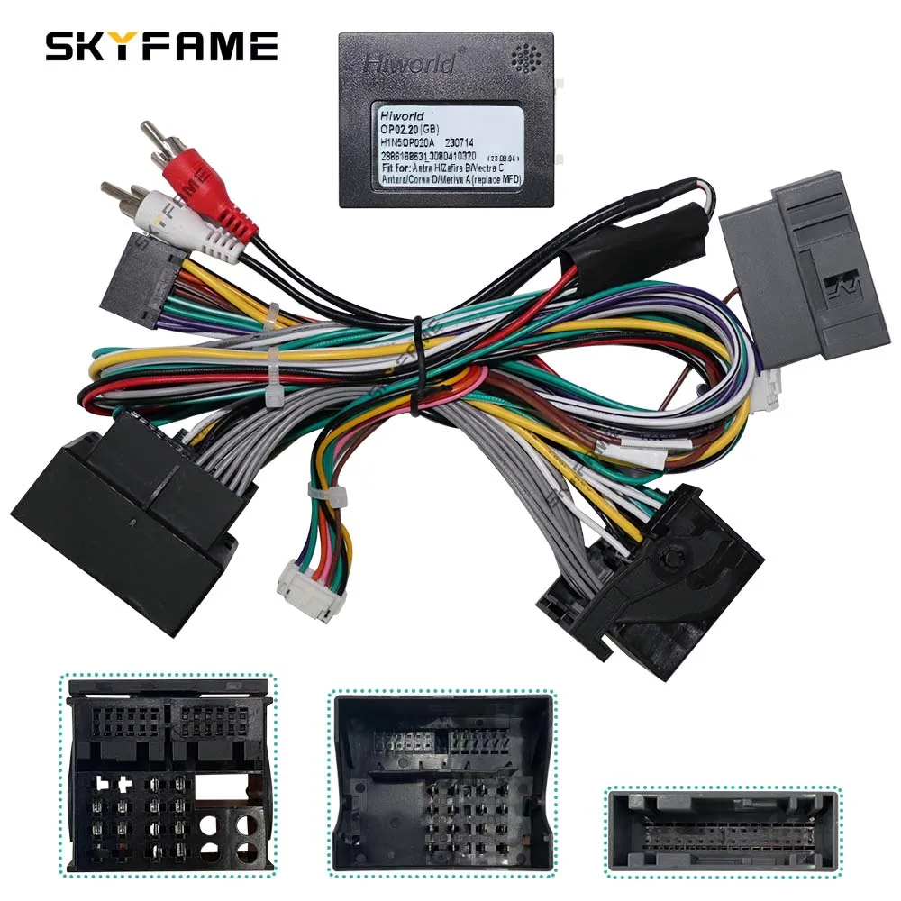 

SKYFAME автомобильный 16-контактный жгут проводов адаптер Canbus Box декодирование Android радио кабель питания для Opel Astra H Zafira B Antara Vectra C