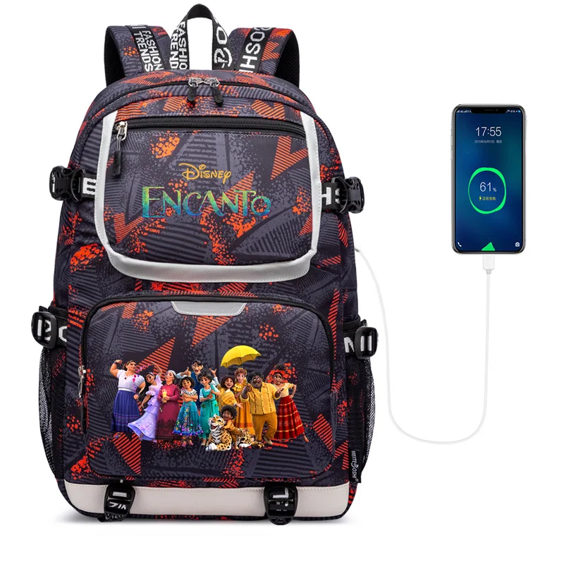 

Disney Encanto USB Large Capacity Teenagers Student Schoolbags Women Men Laptop Travel Backpack Boys Girls School Book Bags
