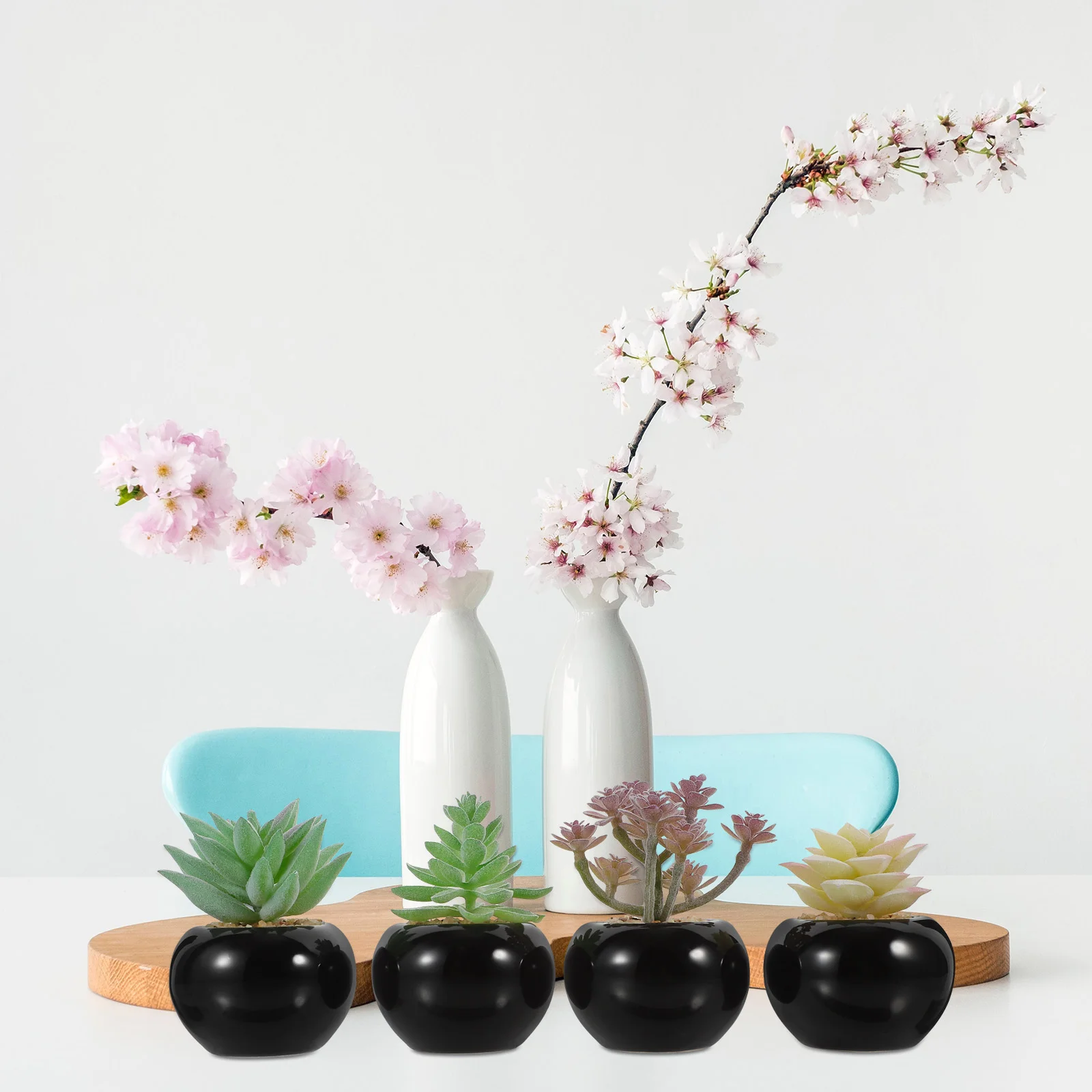 

Simulated Bonsai Artificial Succulents Plants Decor Miniature Fake Birthday Decoration Girl