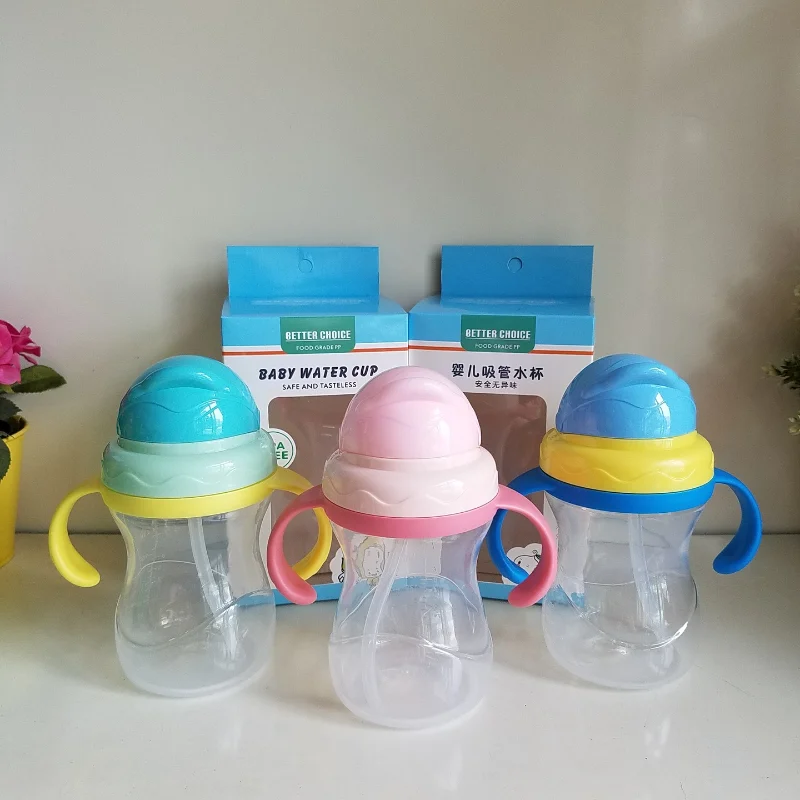 

270ML Baby Cups with Lids and Straws Bottle Newborn Feeding Accessories Kids Water Bottle for School Sippy Cup for Toddlers