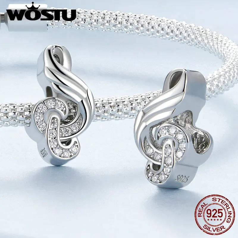 Шарм-бусина для музыкальной гитары из серебра 925 пробы