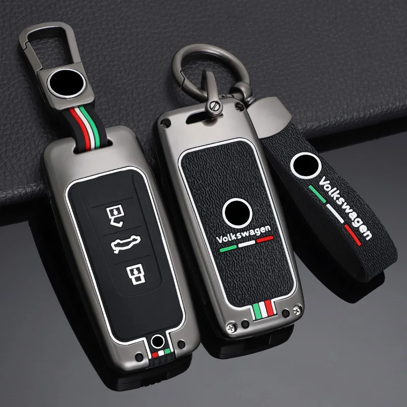 

Luminous Alloy Car Key Case Cover for Vw Volkswagen Touareg 2019 2020 2021 Fob Sleutel Shell Ring Beschermen Car accessories