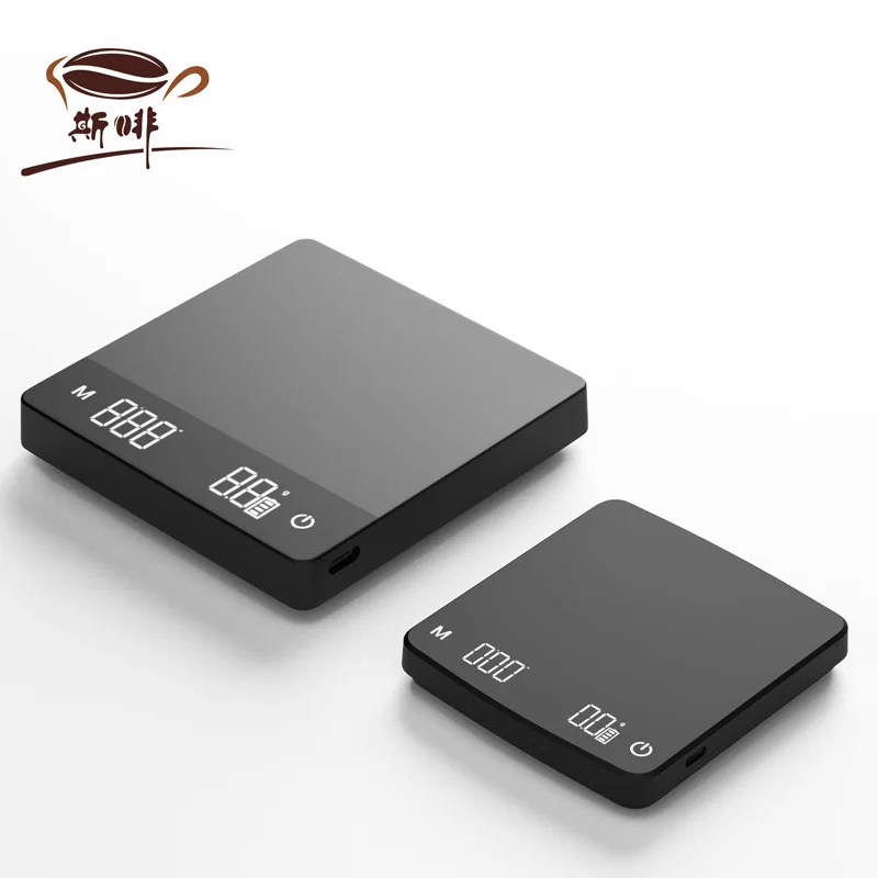 

2kg/3kg Coffee Electronic Scale High Precision Coffee Bean Weighing Timer Rechargeable Italian Hand Brewed Coffee Scale