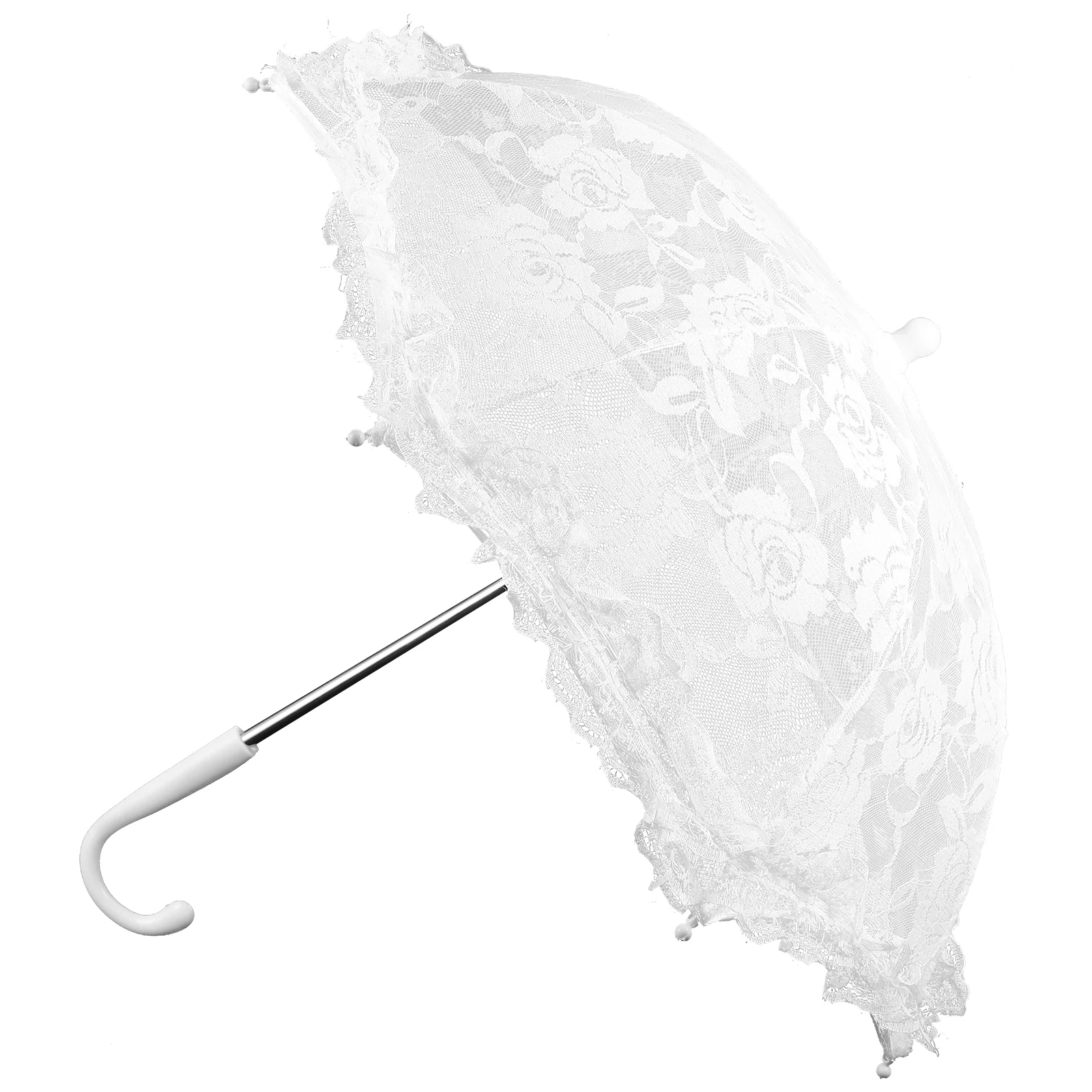 

Prop Umbrella Bride Lace White Room Decor Trim Elegant Craft Cosplay Outfits Costume Photography Embroidery Parasol Goth Gothic
