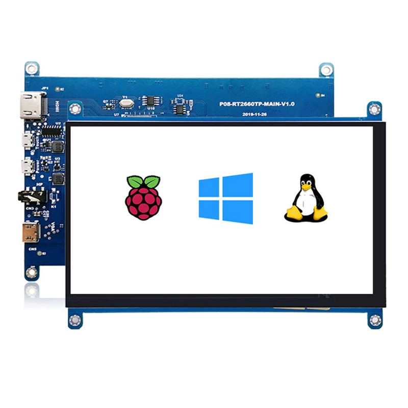 ЖК-экран 800*480 5-дюймовый 7-дюймовый сенсорный экран Raspberry Pi HDMI монитор совместимый