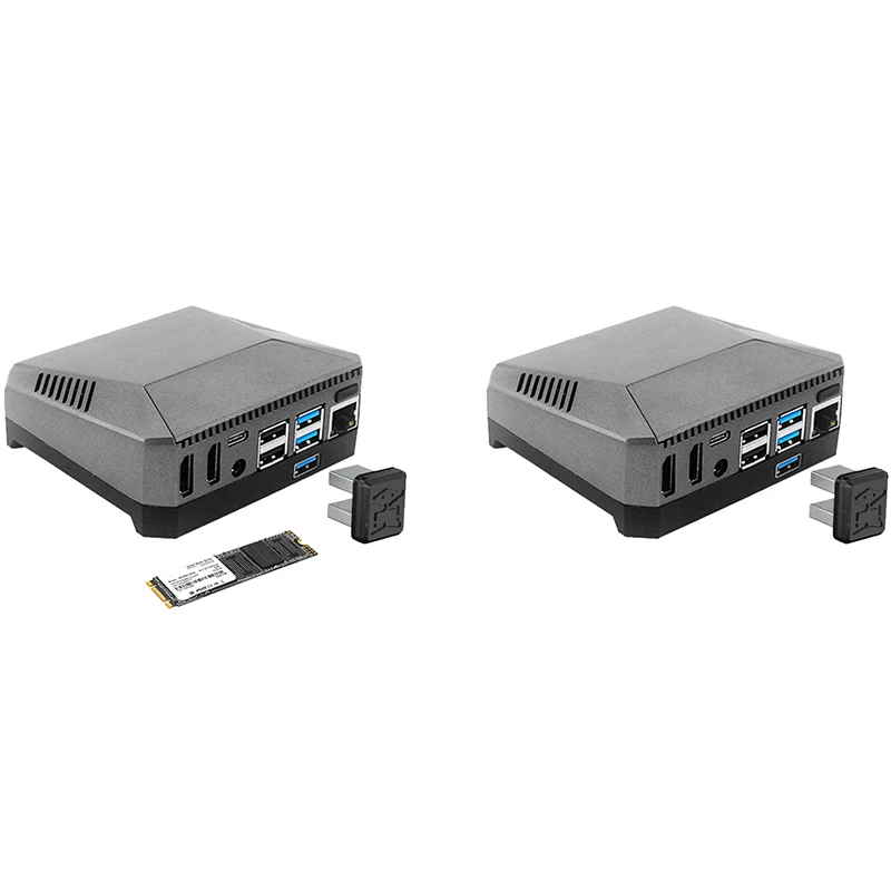 

Argon ONE M.2 Case For Raspberry Pi 4 Model B M.2 SATA SSD To USB 3.0 Board Support UASP Built-In Fan Case With 128G SSD