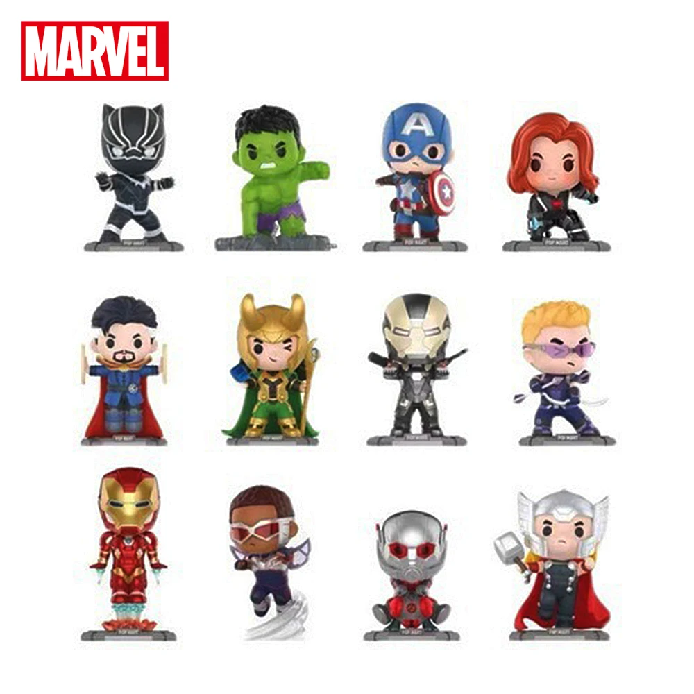 

Marvel Spider-Man Blind Box Surprise Bag Avengers Q Version Iron Man Hulk Figure Doll Mystery Toys for Children Birthday Gift