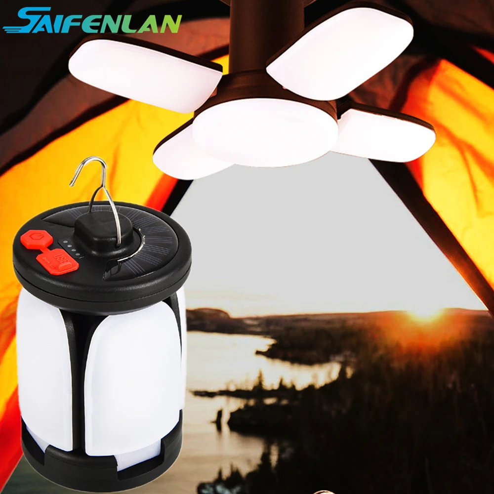 

Фонари для кемпинга с зарядкой от USB и дисплеем на солнечной батарее