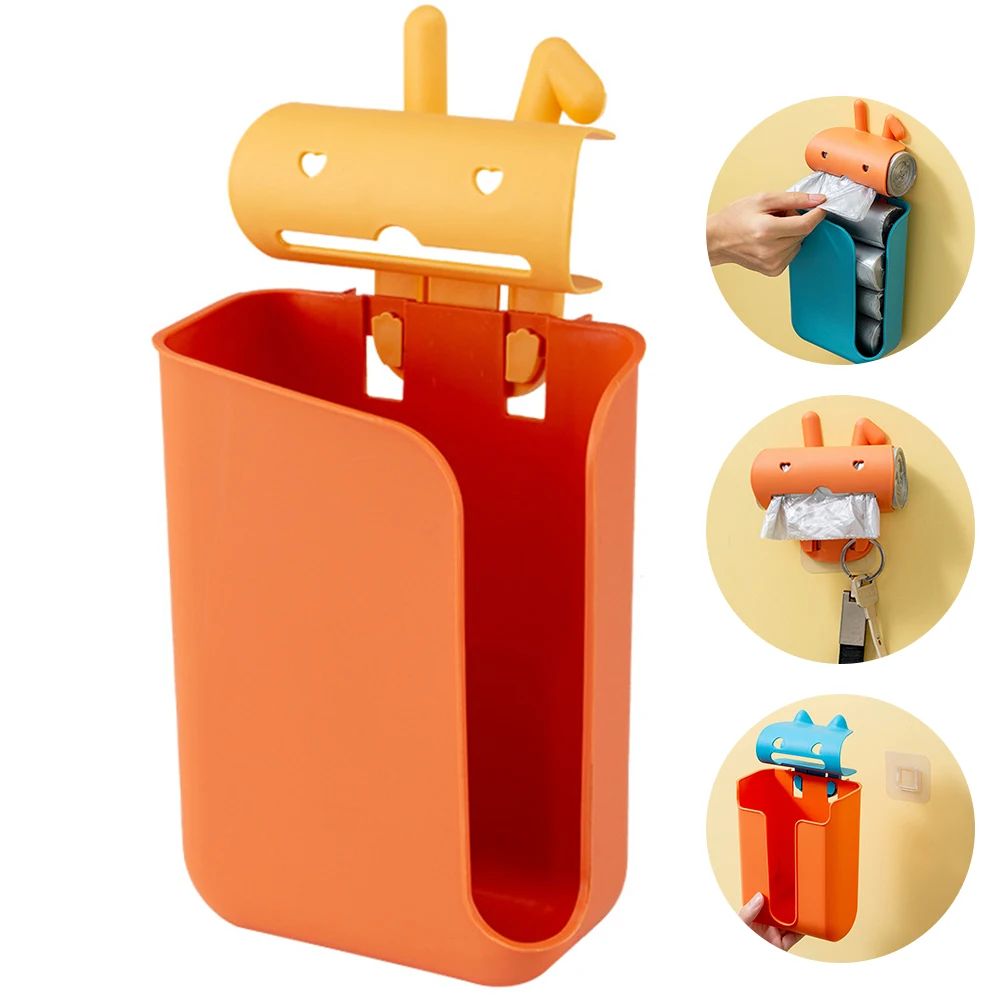 

Kitchen Cartoon Garbage Bag Storage Box Bathroom Plastic Household Bag Organizer Case Creativity Nordic Style Tissue Box
