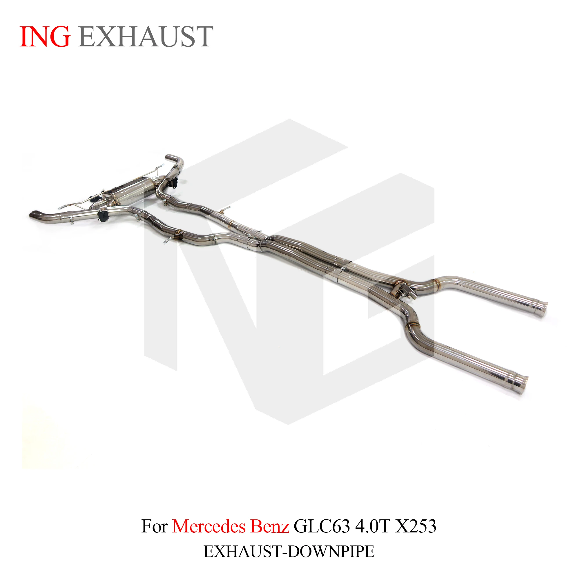 ING SS304 индивидуальный клапан Catback для Mercedes BENZ AMG GLC63 4.0T X253 гоночный двигатель