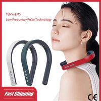 neck massager foldable portable massager low frequency magnetic therapy pulse pain relief tool health care free shipping