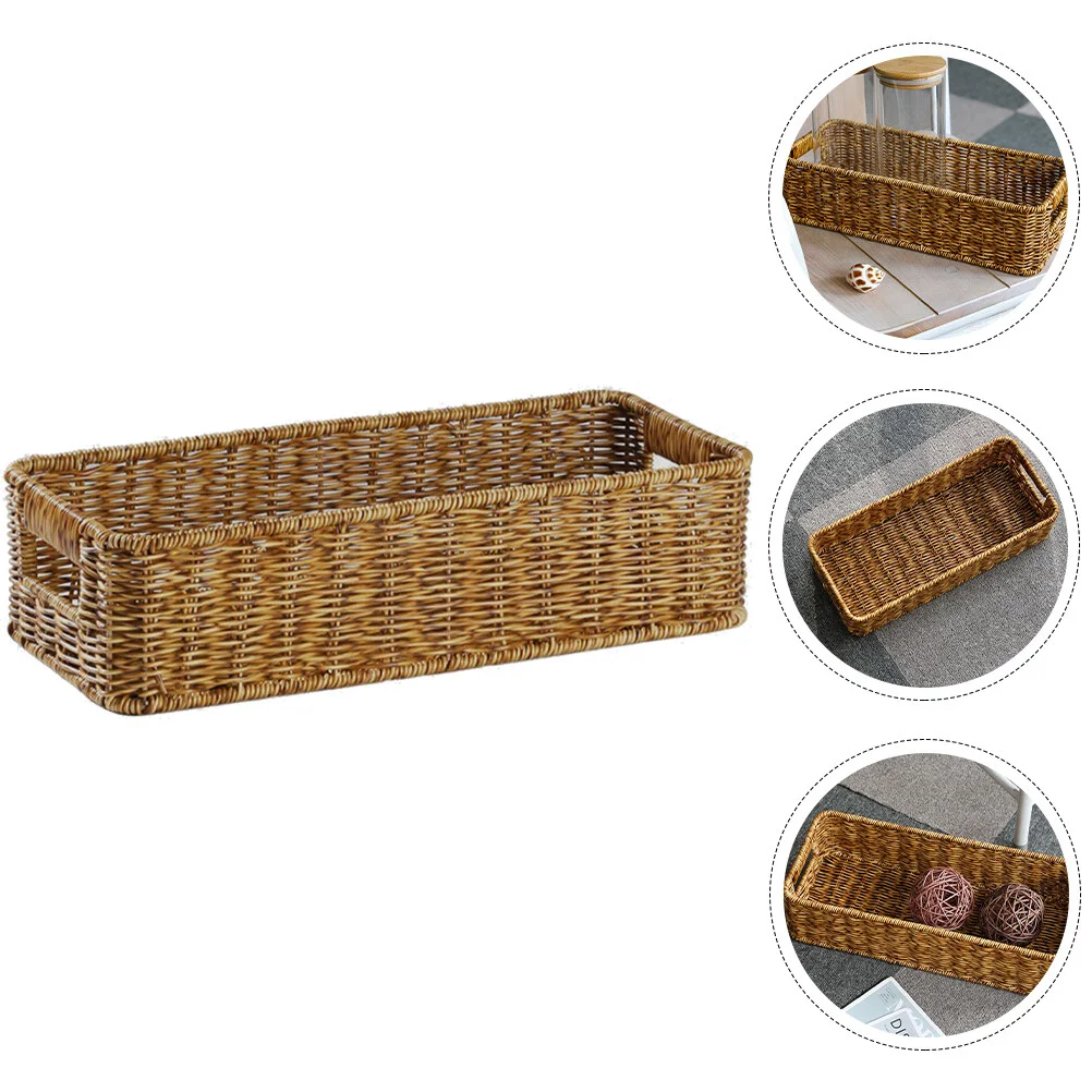 

Bracket Woven Storage Bin Sundry Basket Woven Baskets Snack Desktop Container Organizer Pp Sundries Vanity Drawers