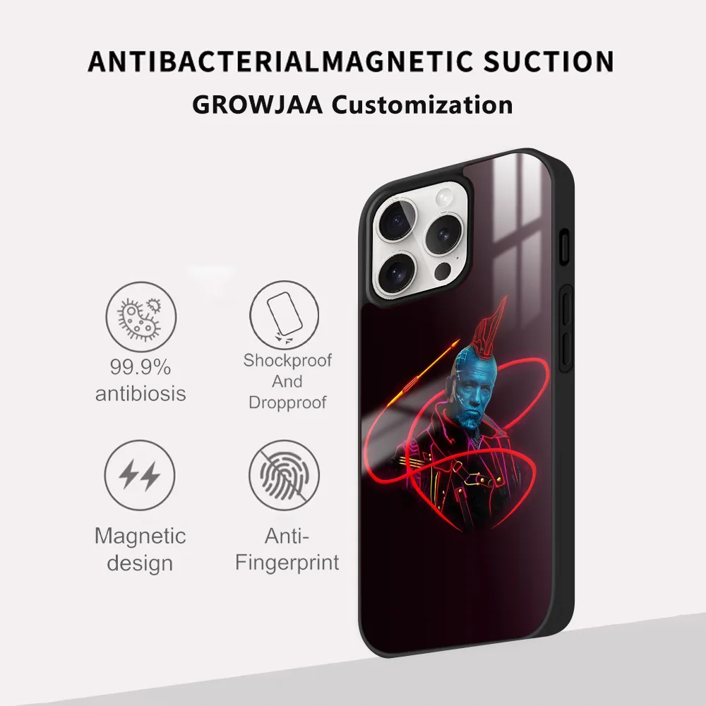Чехол для телефона Yondu Guardians Of The Galaxy iPhone 16 15 14 13 12 11 Pro Max Plus Mini Magsafe Mirror беспроводной