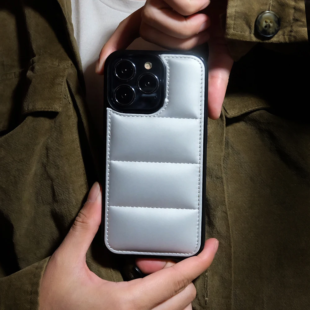 Новый зимний чехол для телефона The Down Jacket North для iphone 16Pro 13 11 14 12 Pro Max 15 16, роскошная хлопковая противоударная задняя крышка Funda (art.: 3920cb745cbbe) - 3920cb745cbbe