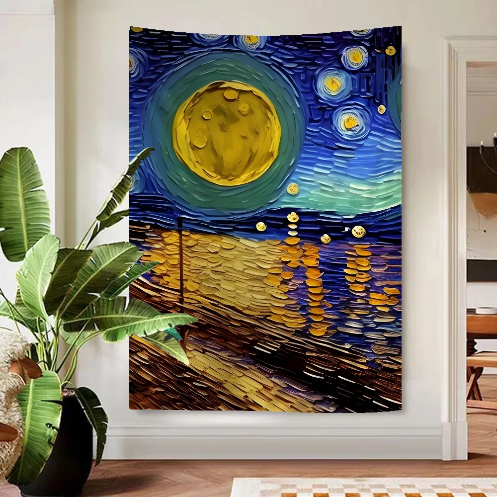 Гобелен из аниме Ван Гога подвесной Таро хиппи Фотофон настенные подвесные листы