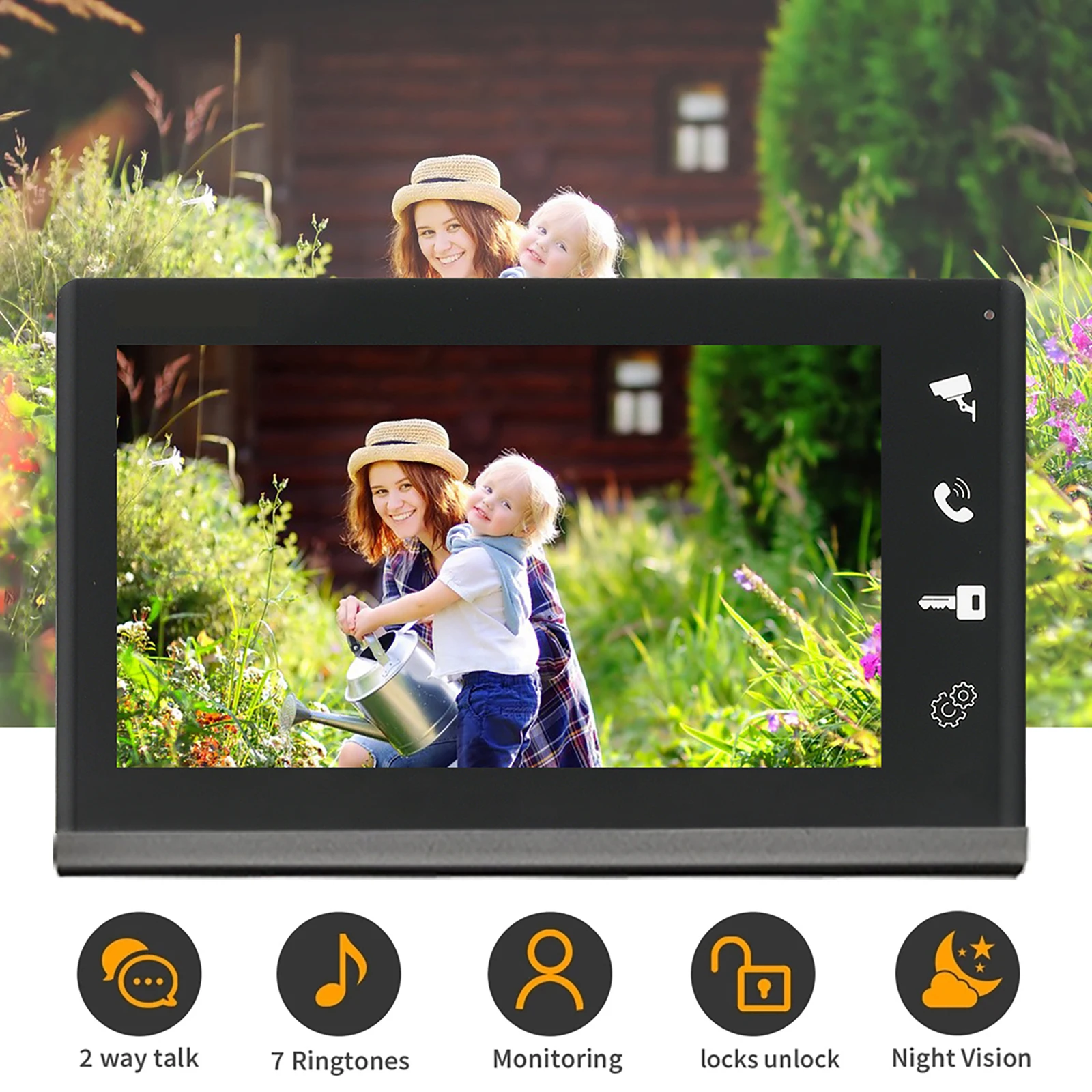 Продажа Видеодомофон VIDEW, 4 проводных звонка с камерой разблокировки RFID, с 7-дюймовым экраном, ночным видением, домашний звонок для виллы