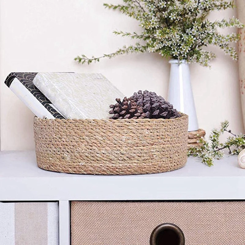 Соломенная плетеная корзина для белья износостойкая Женская хранения в