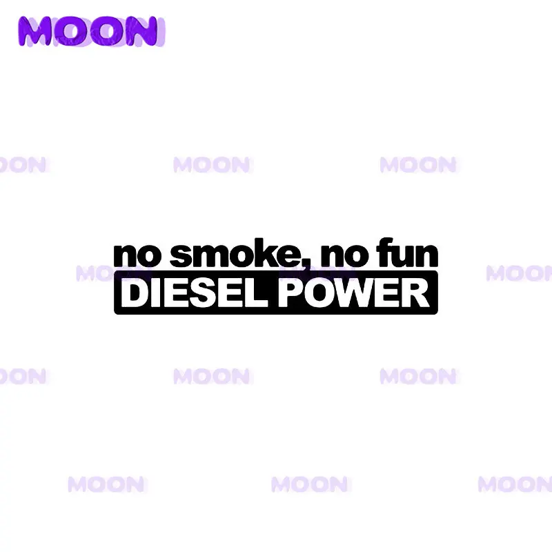 

No Smoke No Fun Diesel Power Vinyl Decal Car Stickers Black/Silver for Car Window Bumper Car Decoration Car Sticker