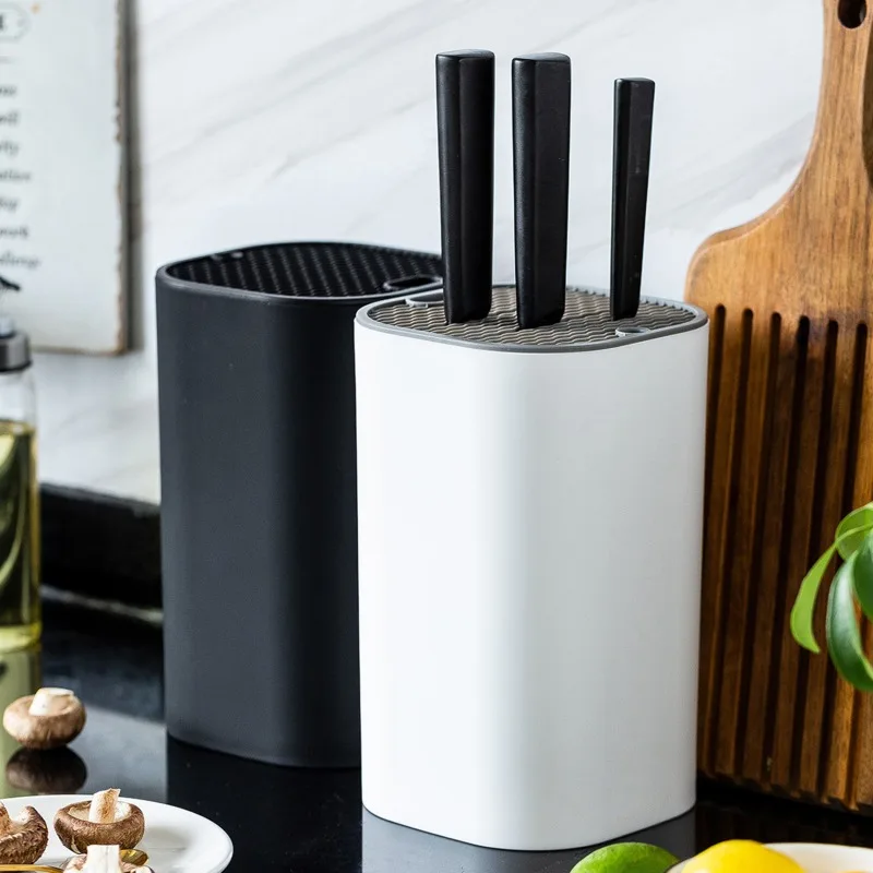 

Подставка для ножей, многофункциональный пластиковый держатель для столовых приборов, контейнер для хранения в помещении, кухонные аксесс...