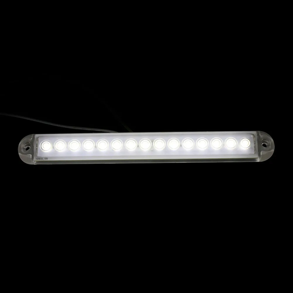

2pcs DC12V Marine Strip Light Waterproof Clear Marine Boat Strip Light Trailer Truck RV Porch Dock Light 15LED