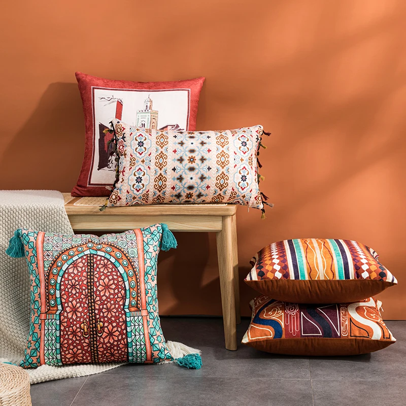 

Винтажная наволочка 45x45 см, разноцветная наволочка, абстрактная Геометрическая искусственная наволочка для дивана, гостиной, спальни