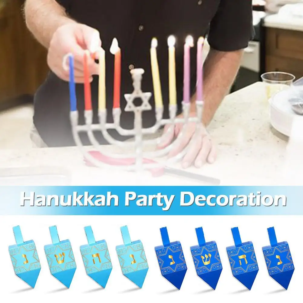

Hanukkah Paper Gyro Box Set Let's Play The Hanukkah Game Hanging Decoration Happy Hanukkah Party Decoration