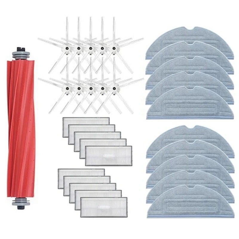 

Набор аксессуаров для Roborock S7 T7S Plus, робот, основная боковая щетка, Hepa фильтр, Швабра, тканевые накладки