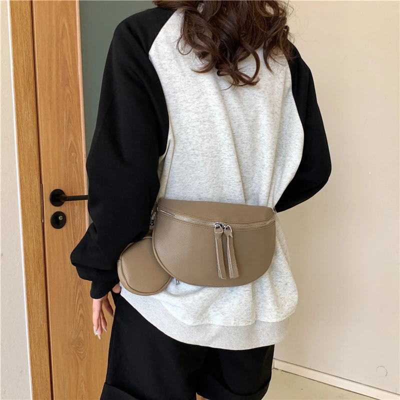 Новая женская сумка-Седло через плечо кожаная нагрудная сумка высокого качества