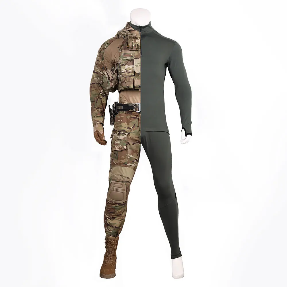 Emersongear дышащий теплый костюм на молнии нижнее белье термозимние теплые рубашки